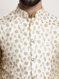 Thumbnail for Sojanya Ethnic Motifs Regular Kurta With Churidar & With Nehru Jacket - Distacart