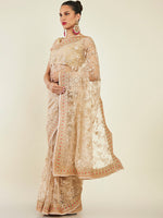 Thumbnail for Soch Floral Embroidered Net Saree - Distacart