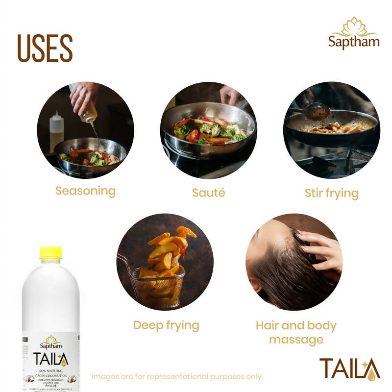Saptham Taila 100% Natural Virgin Coconut Oil - Distacart
