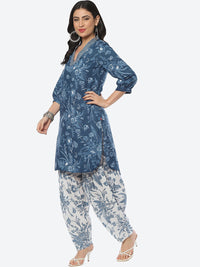 Thumbnail for Biba Women Plus Size Floral Printed Kurta with Salwar - Distacart