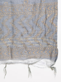 Thumbnail for HERE&NOW Chevron Printed Anarkali Kurta with Trousers & Dupatta - Distacart