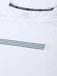 Thumbnail for HRX By Hrithik Roshan Running Men Optic White Antimicrobial Brand carrier Tshirts - Distacart