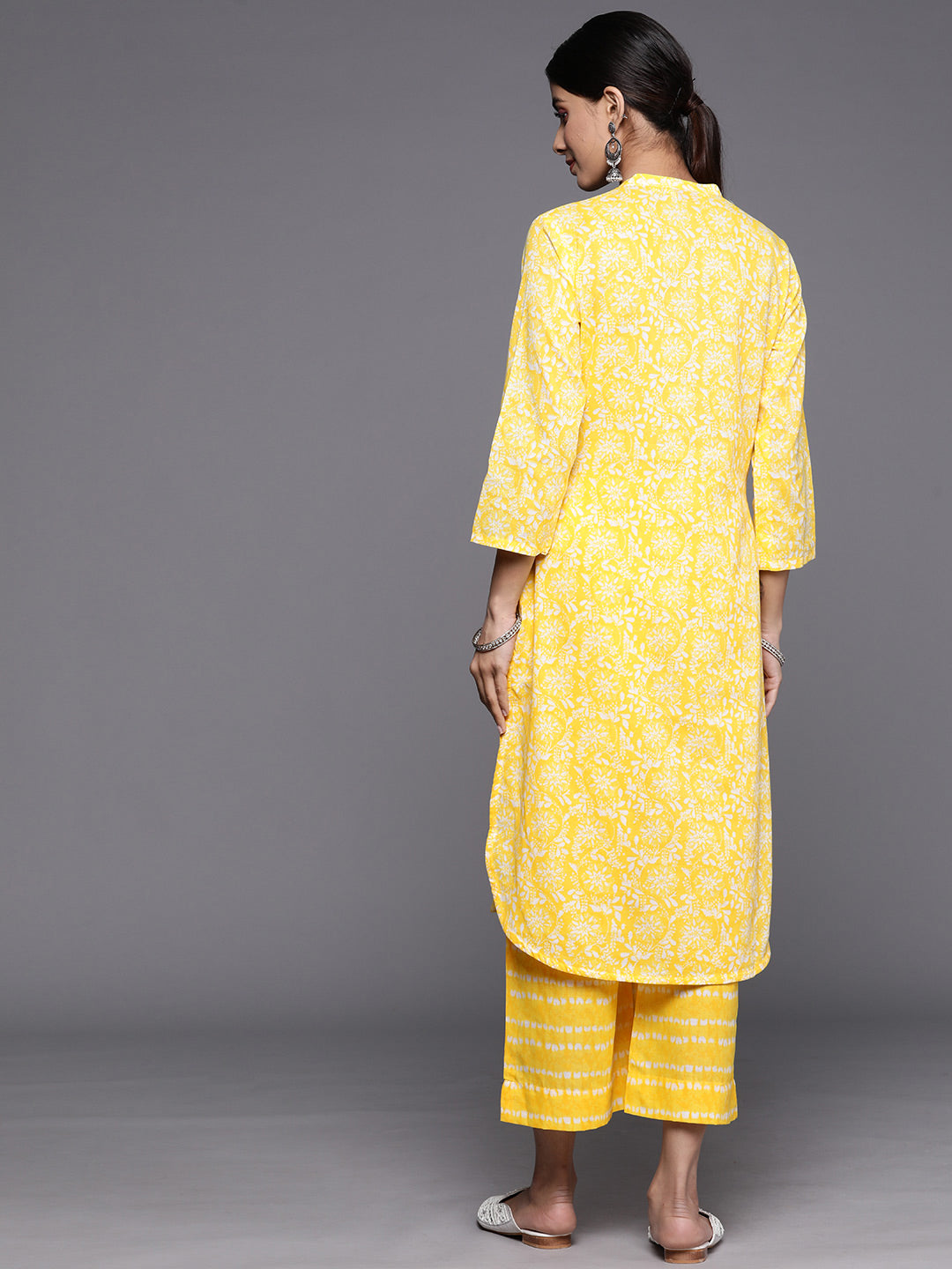 Biba Pure Cotton Printed Straight Kurta With Palazzos - Distacart