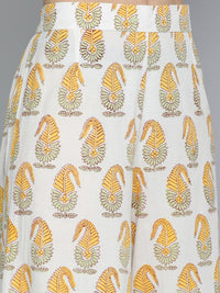 Thumbnail for HERE&NOW Floral Printed Regular Pure Cotton Kurta with Palazzos & With Dupatta - Distacart