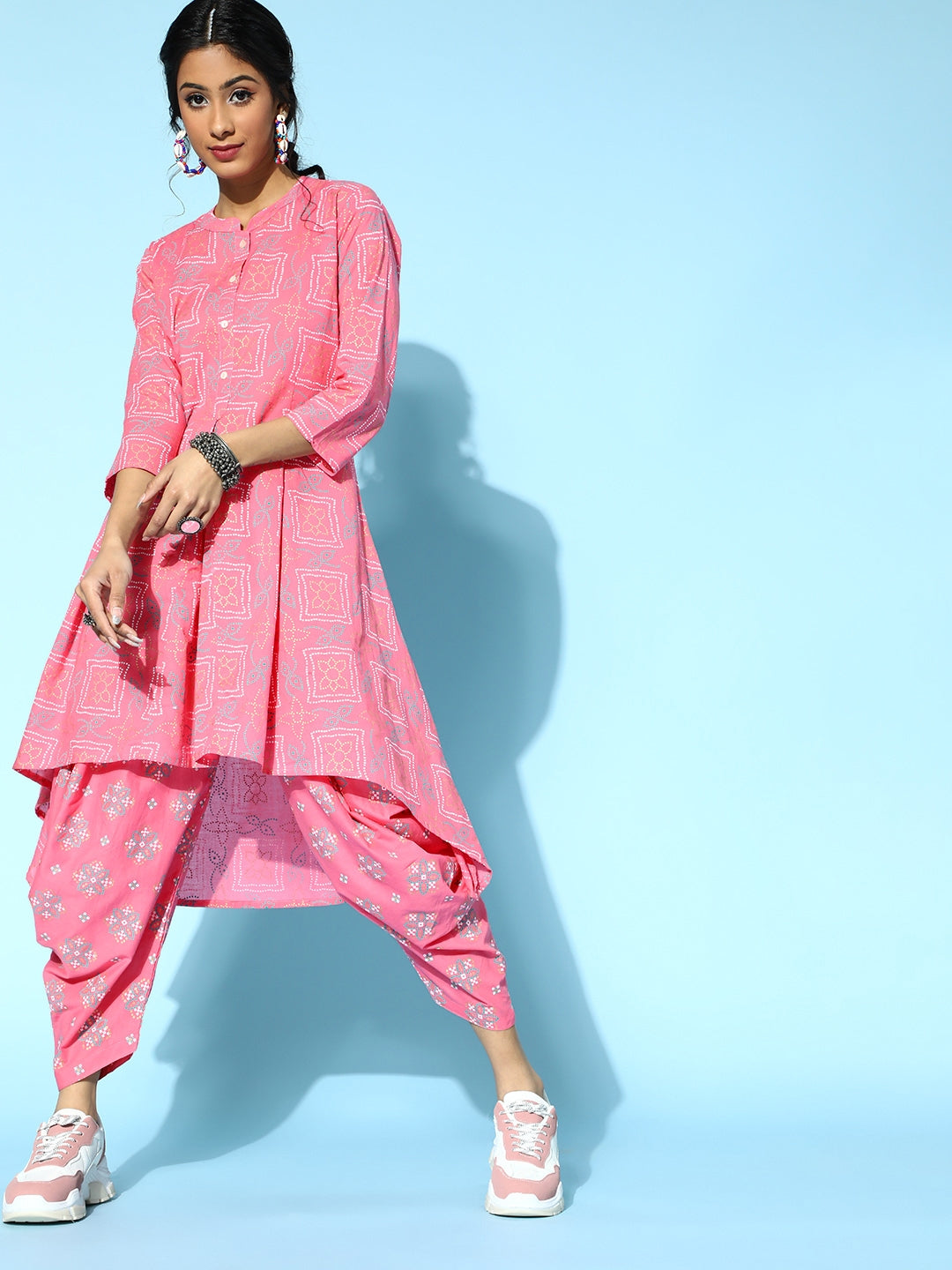 Sangria Ethnic Motifs Cotton Blend Dhoti Kurta Set - Distacart