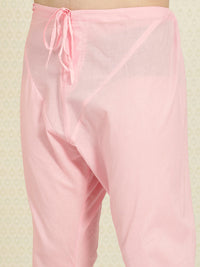 Thumbnail for House of Pataudi Embroidered Regular Sequinned Rozana Kurta with Pyjamas - Distacart