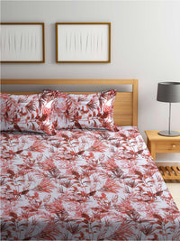 Thumbnail for BOMBAY DYEING Serenita Brown Printed Cotton 144 TC Queen Bedsheet with 2 Pillow Covers - Distacart