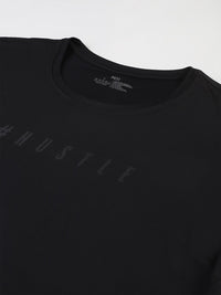 Thumbnail for MKH Women Black Typography Printed Dri-FIT Sports T-shirt - Distacart