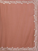 Thumbnail for Koskii Striped Embroidered Saree - Distacart