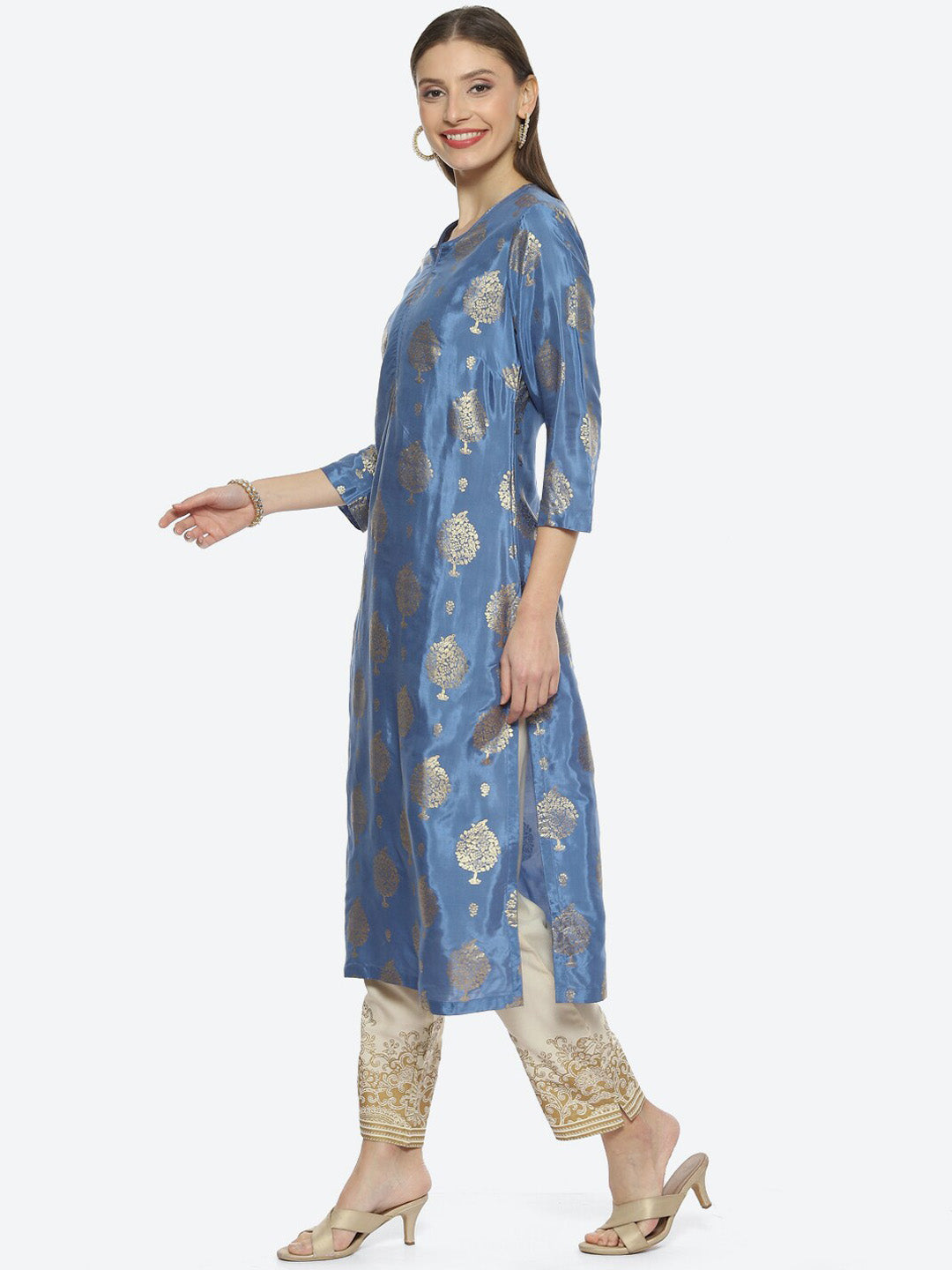 Biba Women Ethnic Motifs Printed Kurta - Distacart