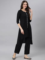 Thumbnail for Khushal K Women Black Kurta with Trousers & With Dupatta - Distacart