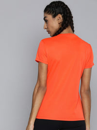 Thumbnail for HRX by Hrithik Roshan Women Orange Typography Printed T-shirt - Distacart