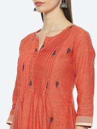 Thumbnail for Biba Notch Neck Pleated Kurta with Trousers - Distacart