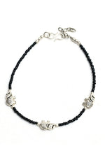 Thumbnail for Mominos Fashion Kamal Johar Oxidised Elephant Design Silver/Black Anklets