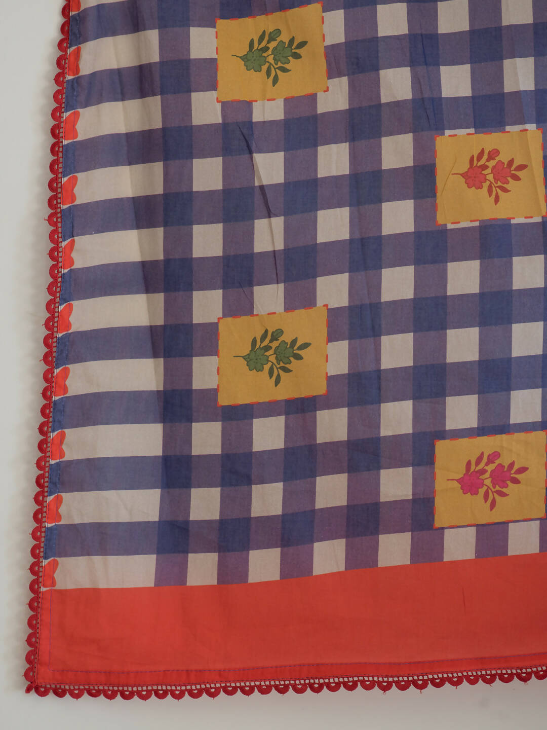 Suta Multi Color Checked Pure Cotton Saree - Distacart