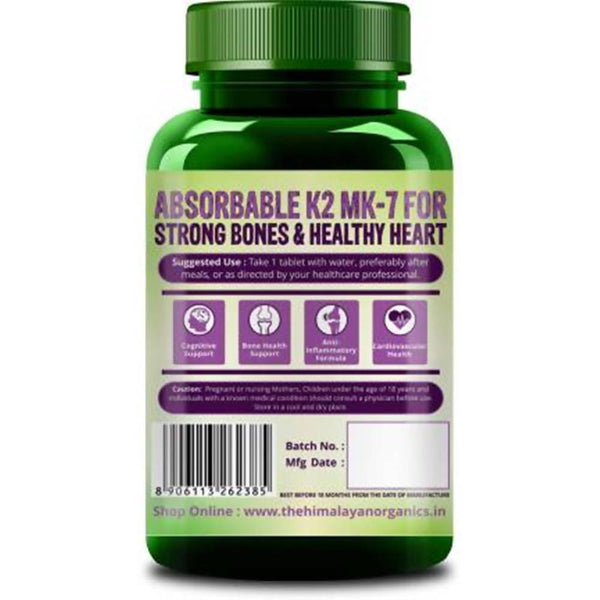 Himalayan Organics Vitamin K2 100 Mcg Tablets