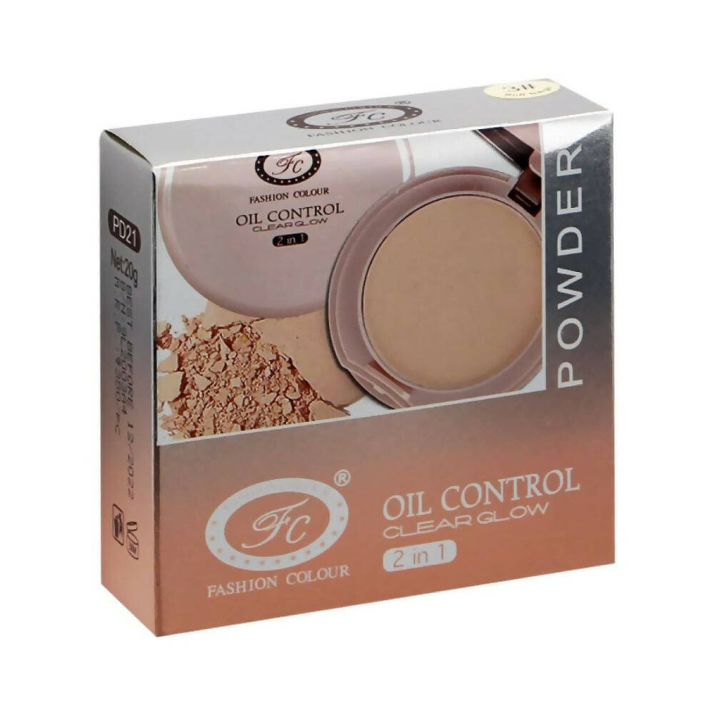 Fashion Colour Oil Control Clear Glow 2 in 1 Powder-Shade 01 - Distacart