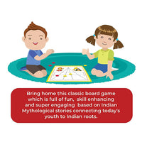 Thumbnail for Desi Toys Maa Kali Goats & Tigers/Bagh Bakri, Classic Strategy Board Game with Canvas Fabric Board, Based on Indian Mythological Story - Distacart