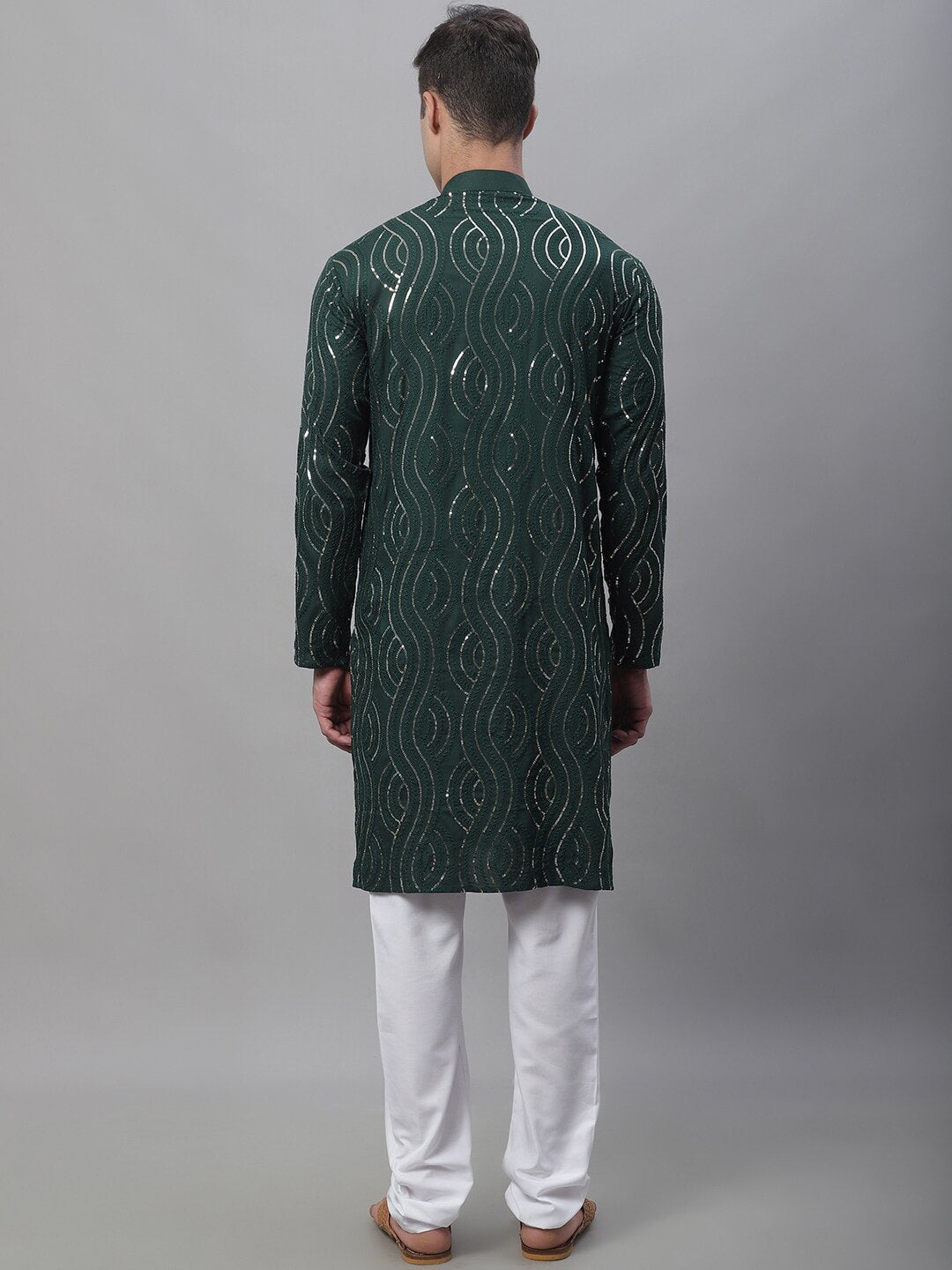Sojanya Geometric Embroidered Pure Cotton Kurta With Churidar - Distacart