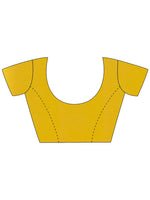 Thumbnail for Mitera Yellow Striped Mirror Work Pure Georgette Saree - Distacart