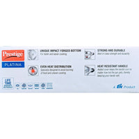 Thumbnail for Prestige Platina Induction Base Stainless Steel Kadai Silver