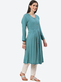 Thumbnail for Biba Ethnic Motif Printed A-Line Kurta - Distacart