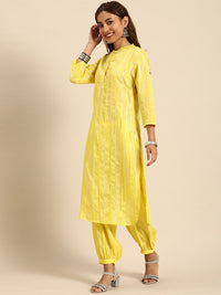 Thumbnail for Sangria Women Chanderi Silk Kurta With Salwar & With Dupatta - Distacart