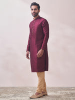Thumbnail for Manyavar Men Ethnic Motifs Printed Kurta with Churidar - Distacart