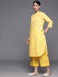 Thumbnail for Biba Pure Cotton Printed Straight Kurta With Palazzos - Distacart