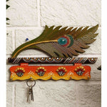 Thumbnail for Jaipur Crafts Beautiful MorPankhi Wooden Key Holder - Distacart