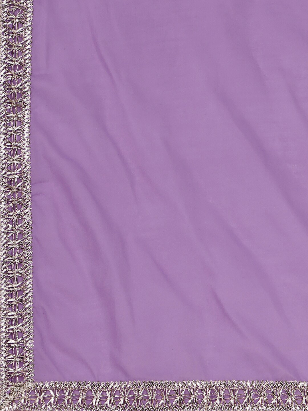 HERE&NOW Purple Floral Printed Pure Cotton A-Line Kurta & Trousers With Dupatta - Distacart