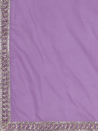 Thumbnail for HERE&NOW Purple Floral Printed Pure Cotton A-Line Kurta & Trousers With Dupatta - Distacart