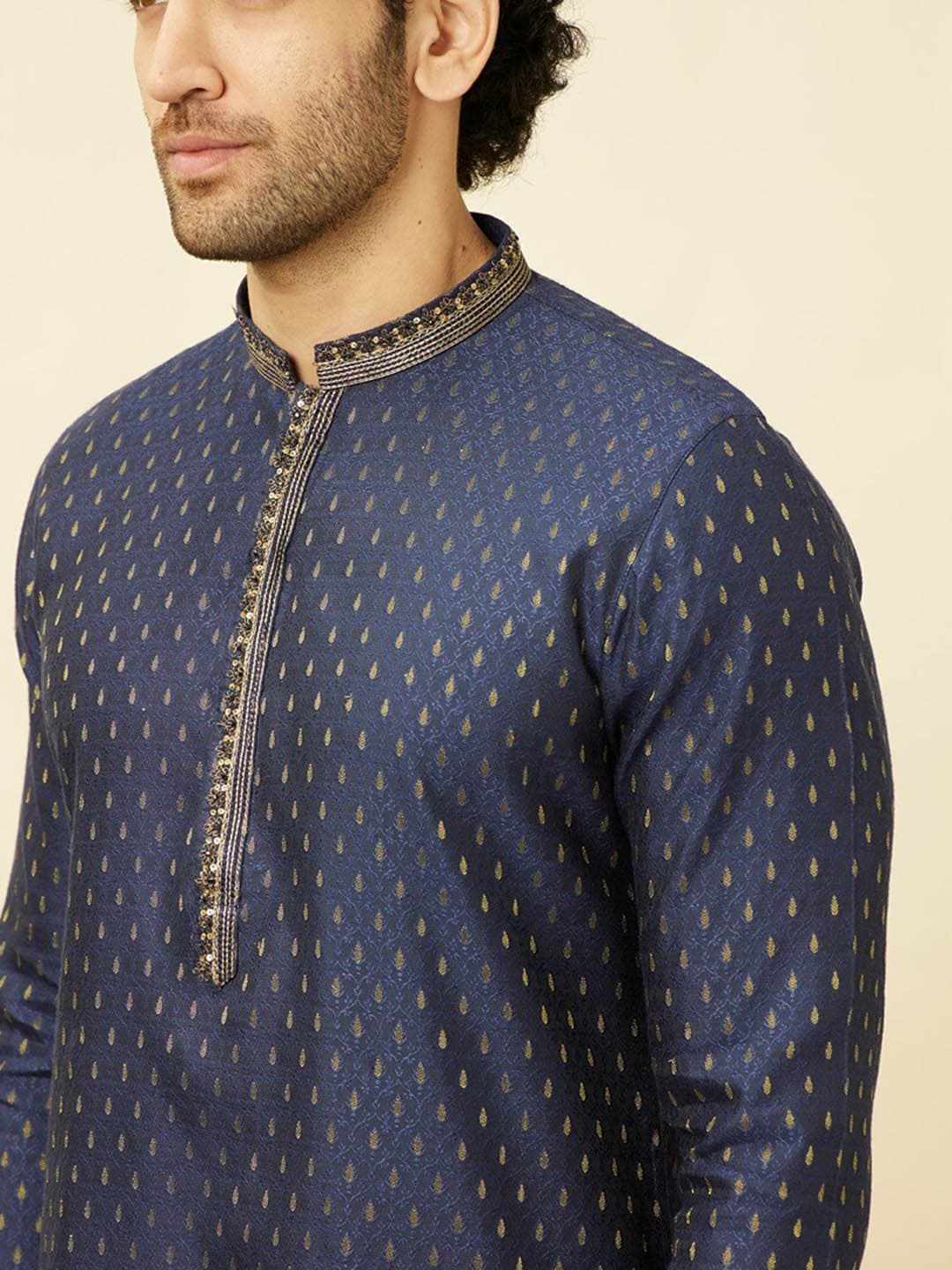 Manyavar Mandarin Collar Kurta with Pyjamas - Distacart