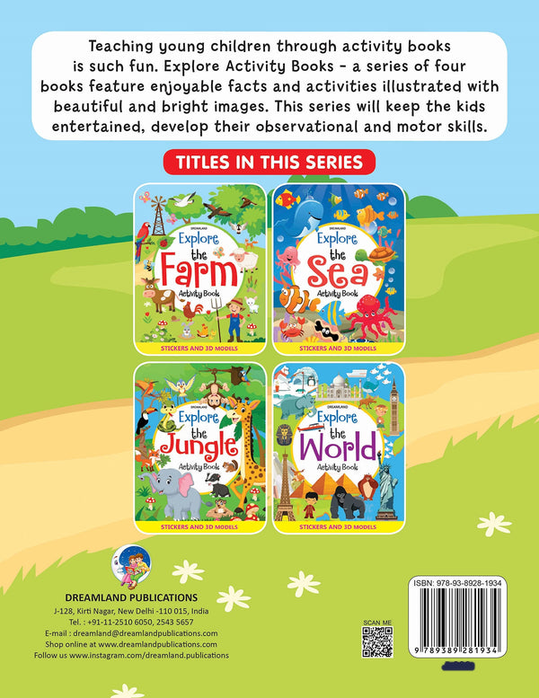 Dreamland Explore the Farm Activity Book with Stickers and 3D Models - Distacart