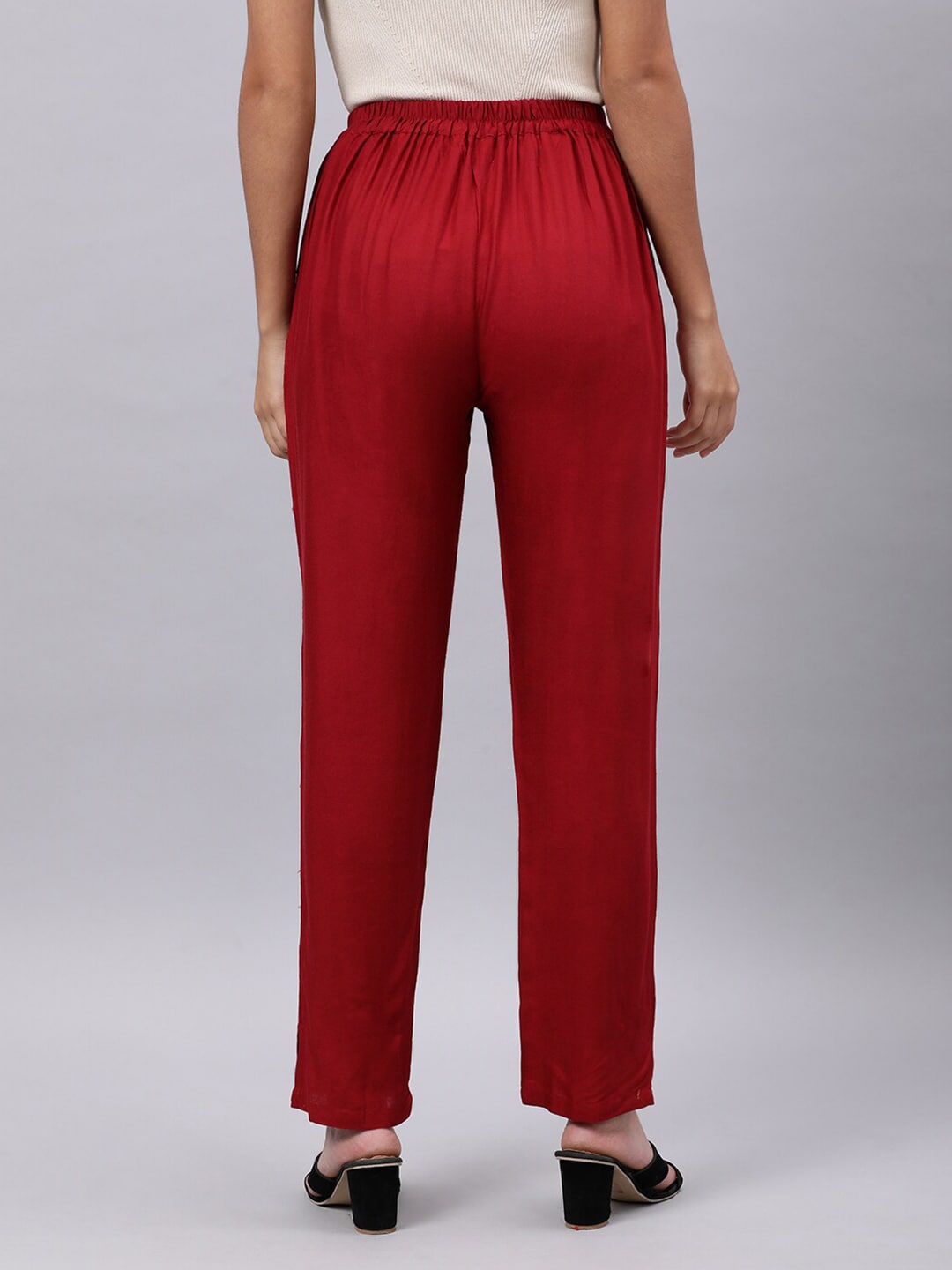 Souchii Women Maroon Liva Ethnic Palazzos - Distacart