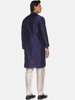 Thumbnail for Sethukrishna Mens Navy Blue Kurta with Pyjamas - Distacart