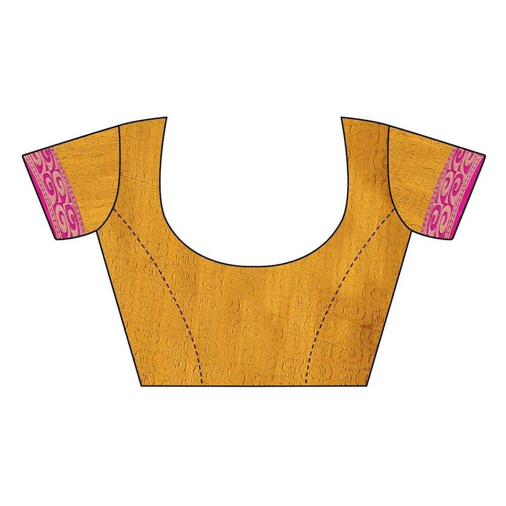 Vamika Banarasi Jacquard Weaving Mustard Saree (DHONI MUSTARD)