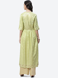 Thumbnail for Biba Women Green Ethnic Motifs Printed Anarkali Kurta - Distacart