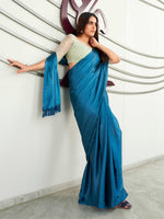 Thumbnail for Tikhi Imli Solid Satin Saree - Distacart