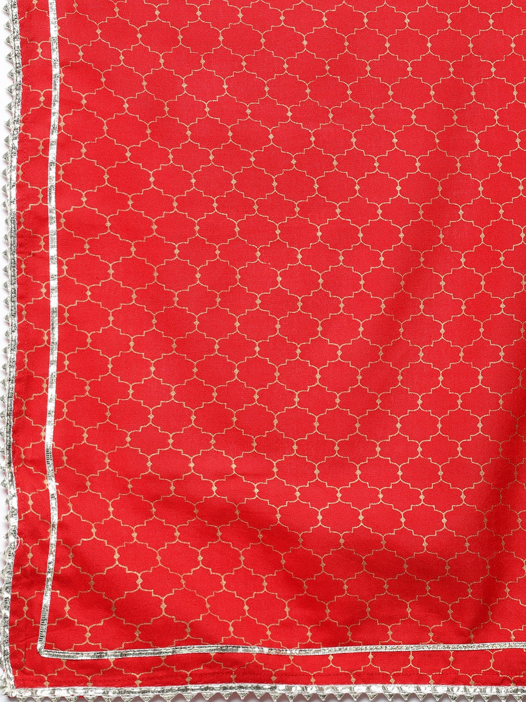 HERE&NOW Floral Yoke Design Regular Thread Work Kurta with Trousers & With Dupatta - Distacart