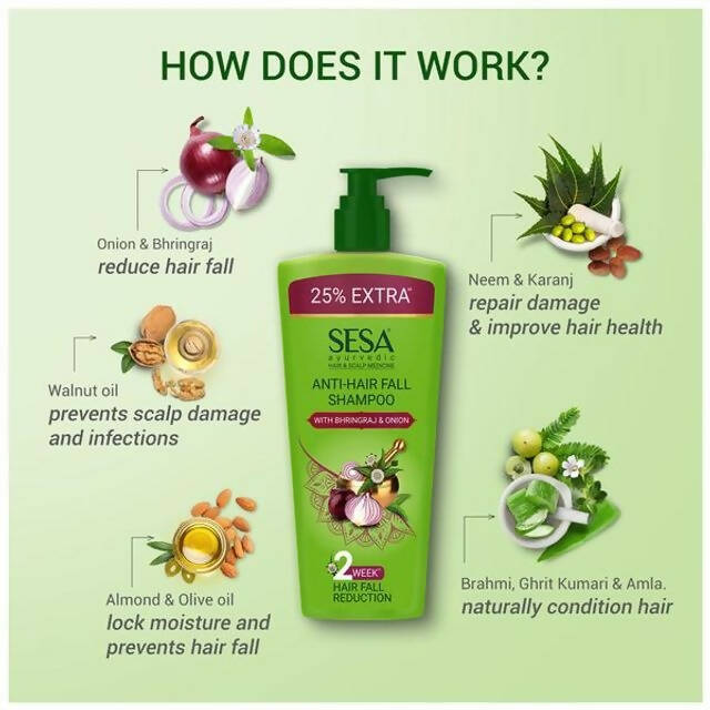 Sesa Ayurvedic Anti-Hair Fall Onion Shampoo - Distacart