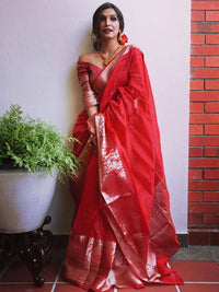 Thumbnail for Kalini Woven Design Zari Banarasi Saree - Distacart