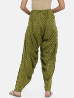 Thumbnail for Souchii Olive Green Woven Design Patiala - Distacart