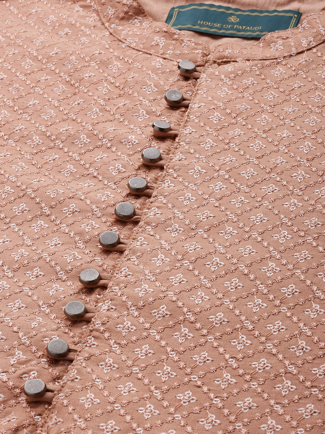 House of Pataudi Men Jashn Ethnic Motifs Embroidered Sequinned Kurta with Pyjamas - Distacart