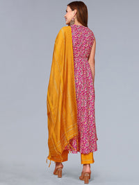 Thumbnail for Kalini Ethnic Motifs Printed Angrakha Kurta & Trousers With Dupatta - Distacart