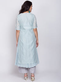Thumbnail for Biba Women Blue Solid A-Line Kurta - Distacart