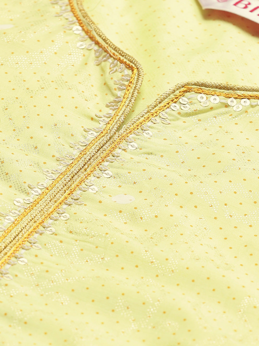 Biba Women Yellow & Orange Printed Kurta with Palazzos & Dupatta - Distacart