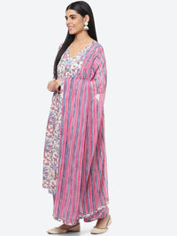 Thumbnail for Biba Women Floral Printed Kurta with Palazzos & With Dupatta - Distacart