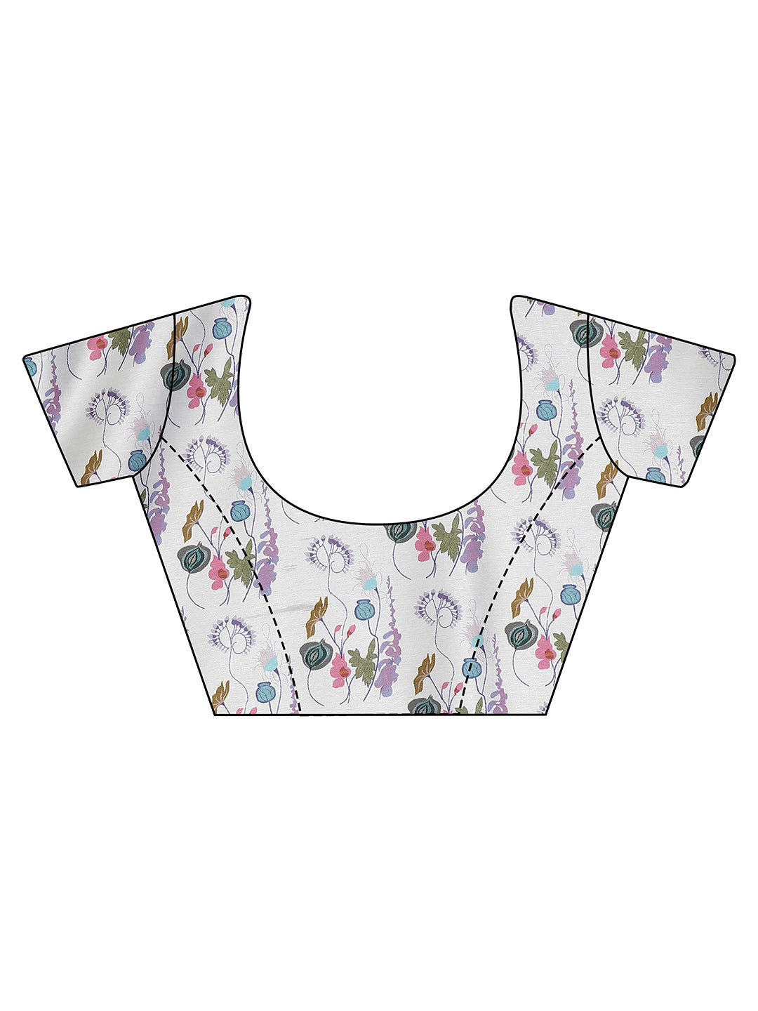 Tikhi Imli White Floral Printed Saree - Distacart