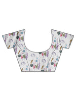 Thumbnail for Tikhi Imli White Floral Printed Saree - Distacart